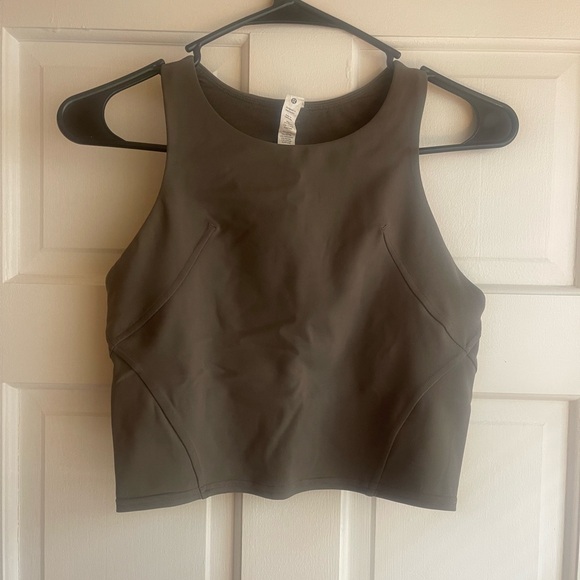 Lululemon align cropped tank, Size 6, Olive /army green - Picture 1 of 2